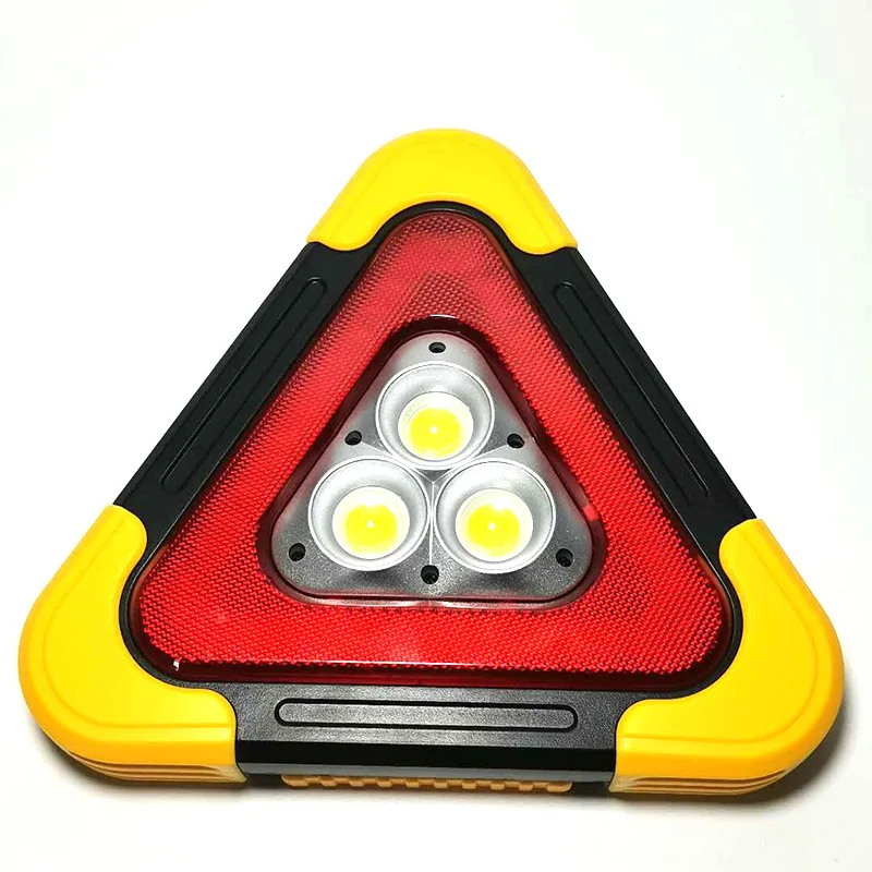 

Car Emergency Break Warning Triangle Led Flashing Glow Solar Red Safety Reflective Tripod Stop Sign Reflective Car Accessories