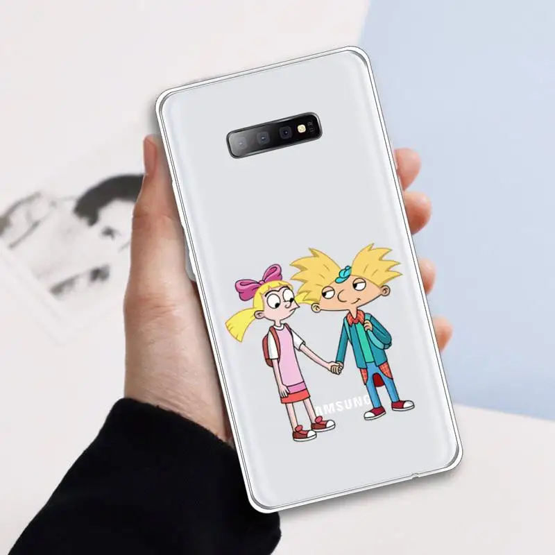 

Hey Arnold American cartoon tv Phone Case Transparent For Samsung Galaxy A 71 21s S note 8 9 10 plus 20 ultra