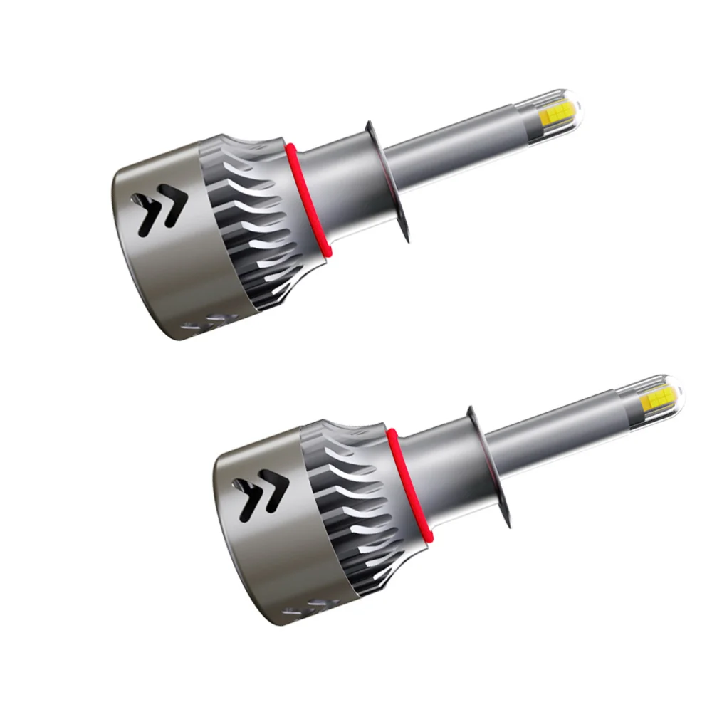 

2 PCS H1 LED Headlight Bulbs 60W 9-36V 9600LM 8 Sides LED High Beam Low Beam Integrated Fog Light (Silver)