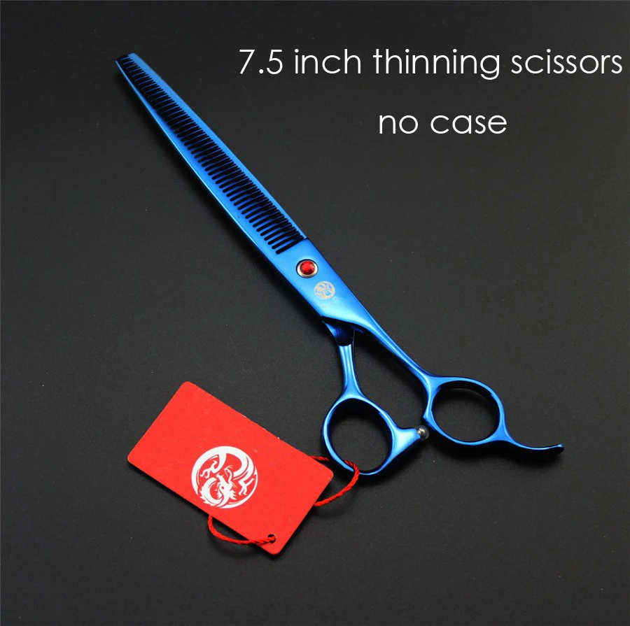thinning 1pc 8,0 дюймов профессиональные ножницы для ухода за домашними животными+ изогнутые+ истонченные Ножницы Набор для ухода за собакой - Цвет: thinning 1pc