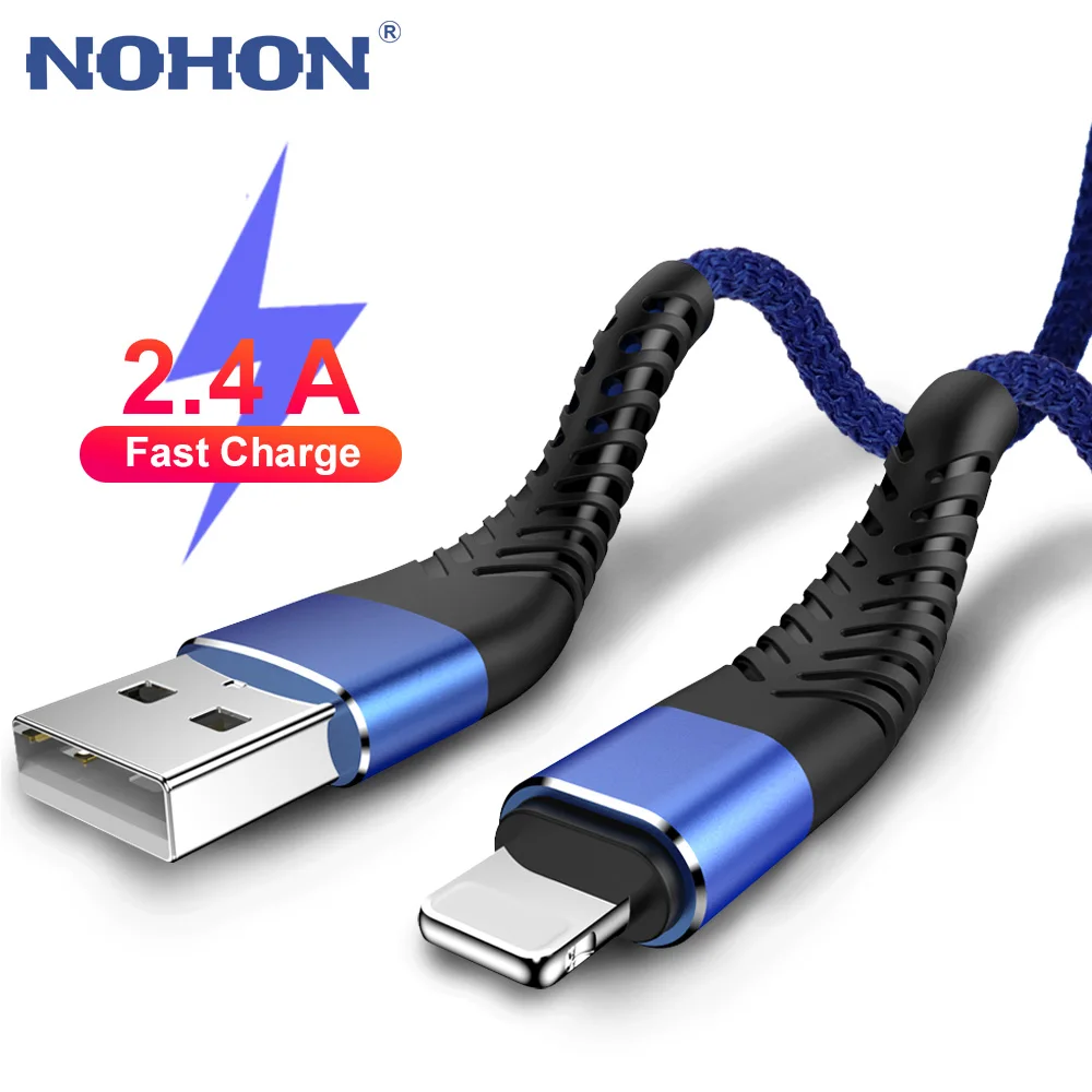 2 м 3 USB кабель для зарядки данных iPhone 7 8 Plus 11 Pro X XS Max Apple 5 6 S шнур Быстрая зарядка