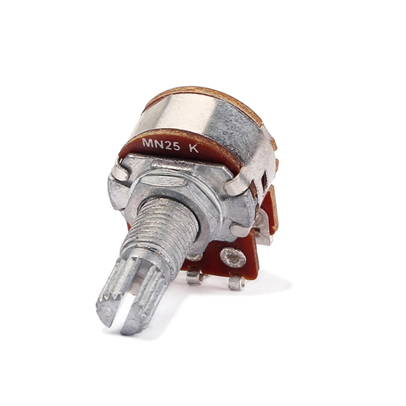 

5 Pcs Knurled Shaft Rotary Guitar Switch Knob Accessory Potentiometer, 3 Pcs MN25K & 2 Pcs PG113