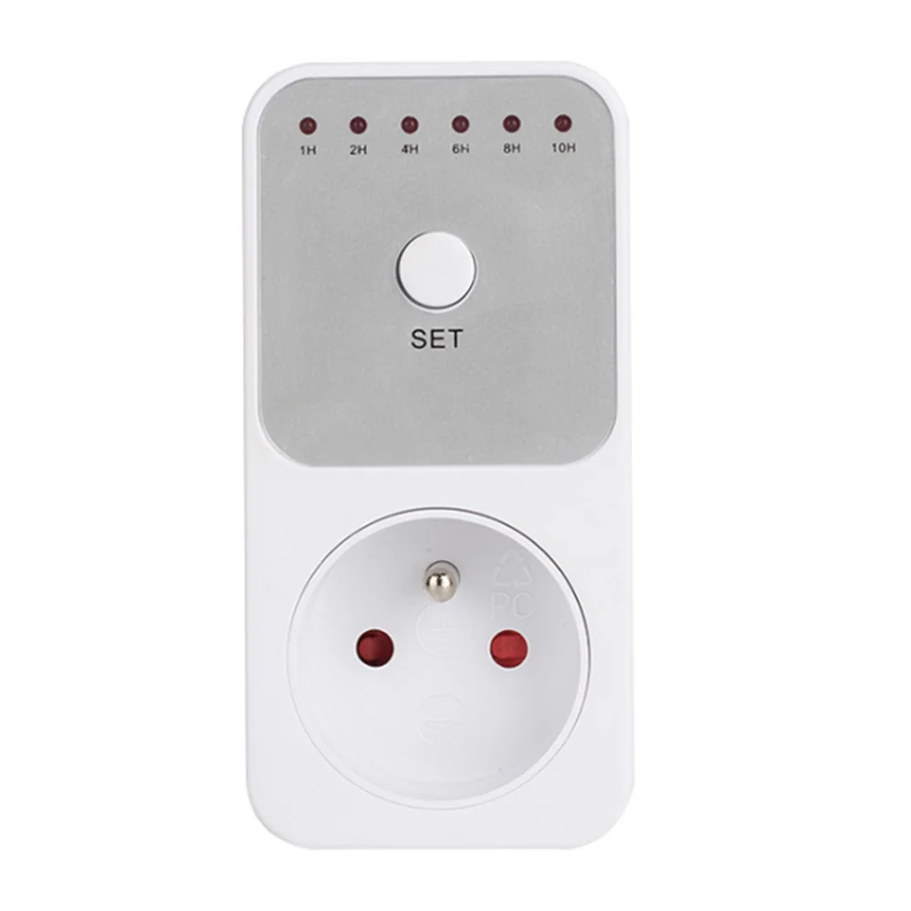 

FR Plug Electricity Power Metering Socket 10Hr Timer Socket Countdown Intelligent Time Setting Swtich Timer Control Socket