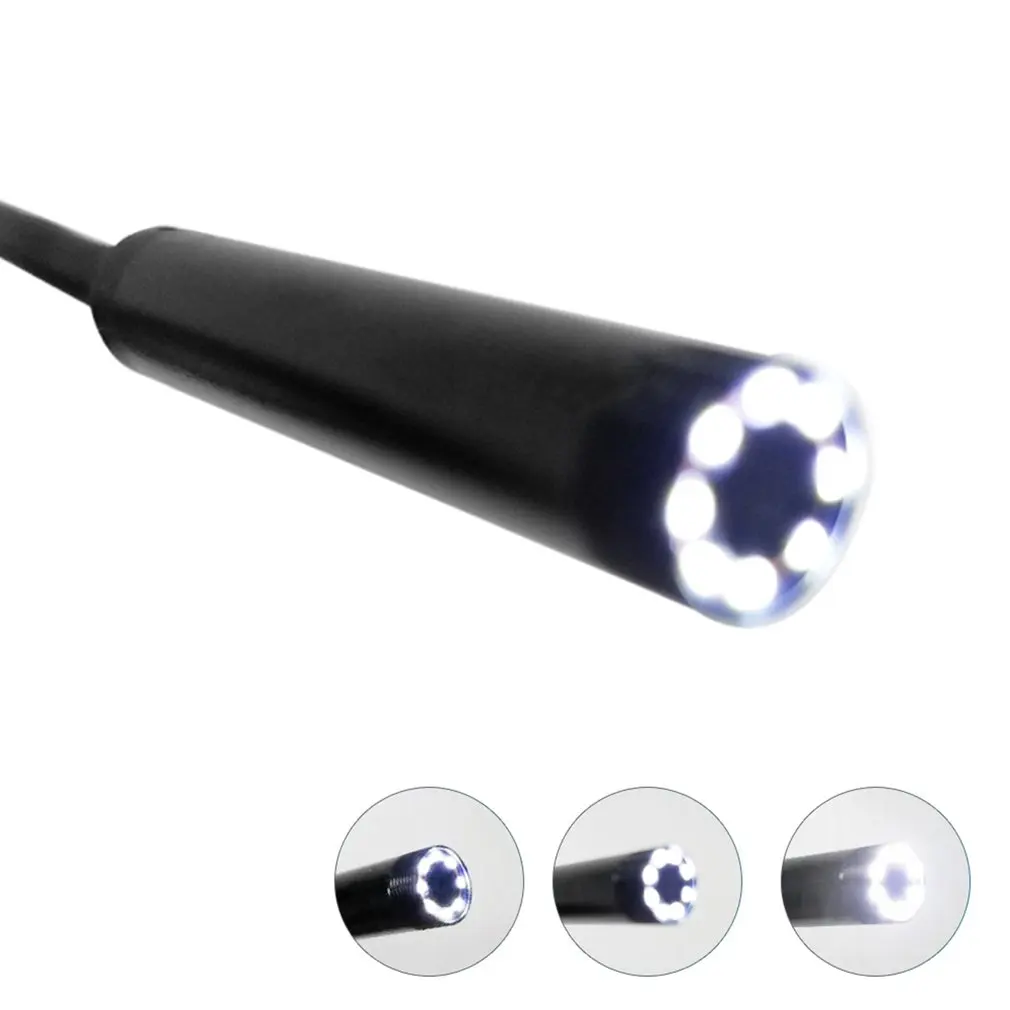 WIFI эндоскоп камера 3в1 мини Водонепроницаемый Жесткий кабель Инспекционная 8 мм USB