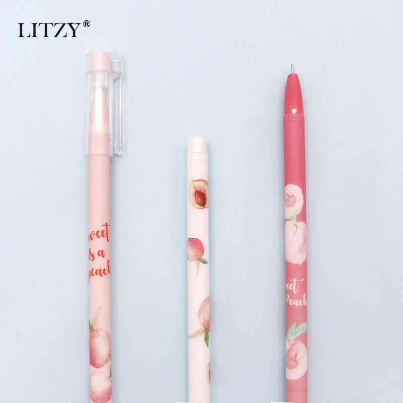 6 шт./компл. 0 5 мм гелевая ручка персиковые ручки кавайные канцелярские