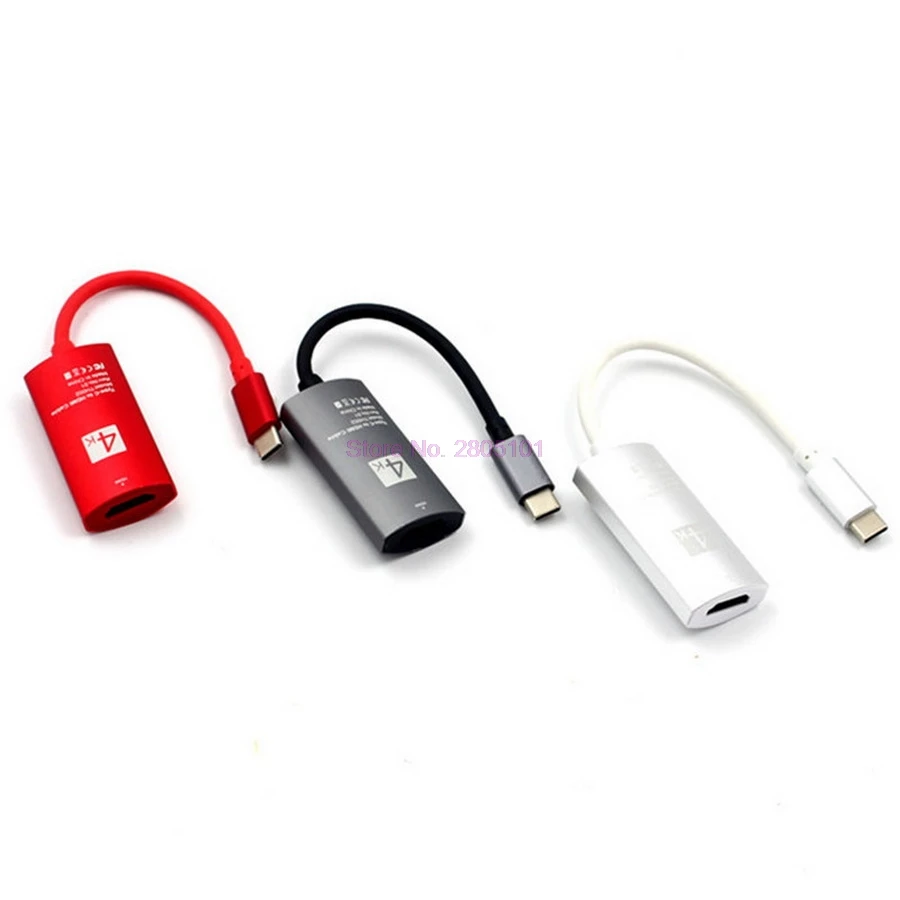 Dhl или fedex 50 шт. USB Type-c к гнезду HDMI-кабель Поддержка 4k 1080p адаптер для Macbook Lumia |