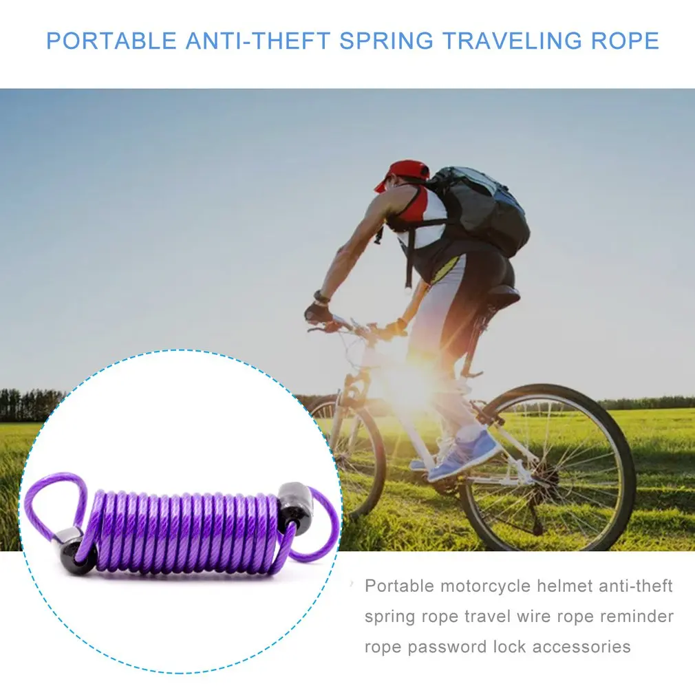 Анти кражи пружинный канат путешествия проволочного каната напоминание веревка