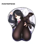 3D коврик для мыши с рисунком Аниме Tokisaki Kurumi, эргономичный мягкий силиконовый гелевый игровой коврик для мыши с поддержкой запястья, дата, живой коврик для мыши