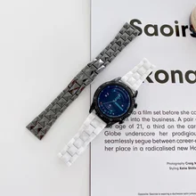 22mm Ceramic Strap For Samsung Galaxy watch 3 45mm Gear S3/Huawei watch GT GT2 46mm Fran-28k bracelet strap For Amazfit GTR 47mm