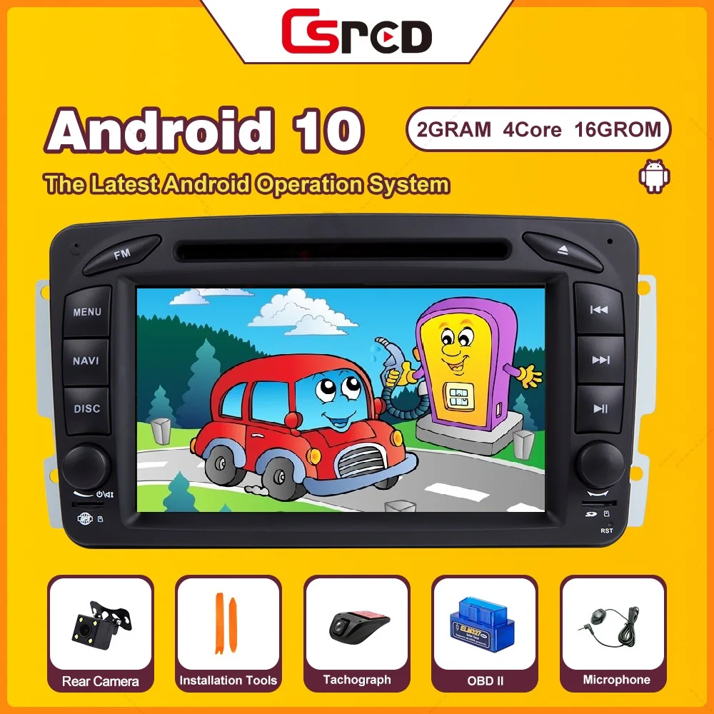 Автомобильный мультимедийный плеер Csred мультимедийная система на Android 10 с 7