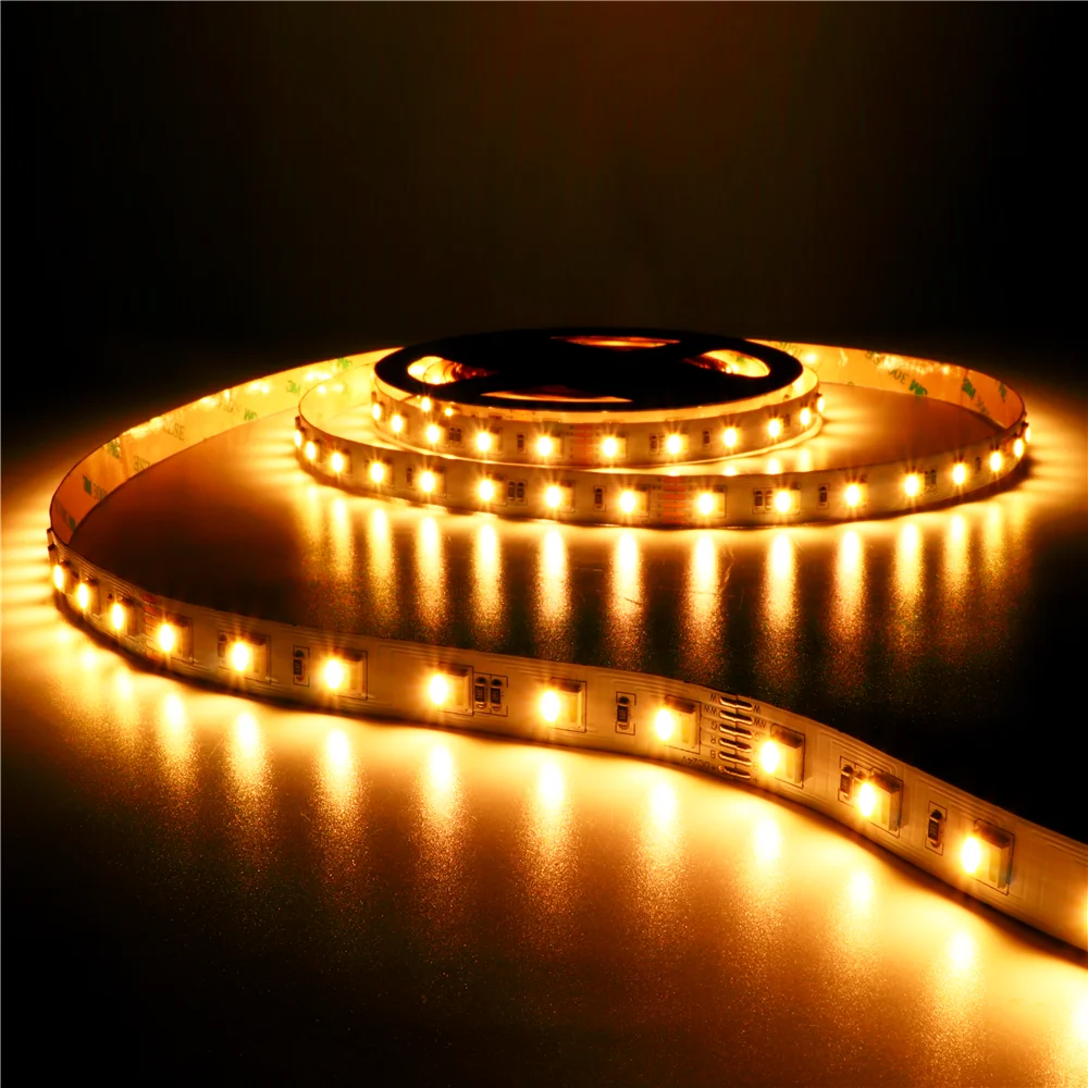 5 м RGBCCT 5в1 Светодиодная лента RGB + белый теплый 5050 SMD двойная белая Регулируемая