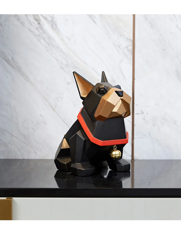 

Chu Jian Nordic style Living room cute cartoon dog decorations Creative puppy Gift decoration Origami bell dog