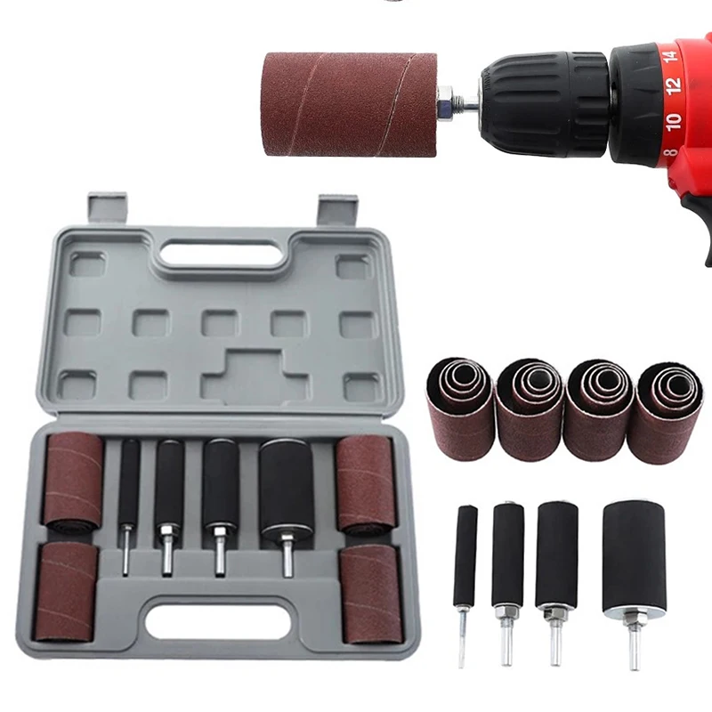 

1 Set High Quality Sandpaper Ring Shaft Sanding Sleeves Wood Carving Metal Plastic Polishing Power Tool Parts Accessories