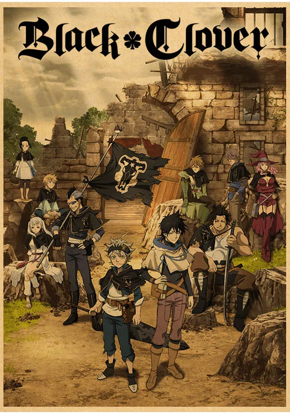 Японский аниме черный клевер плакат ретро комикс крафт-бумага Высокое качество