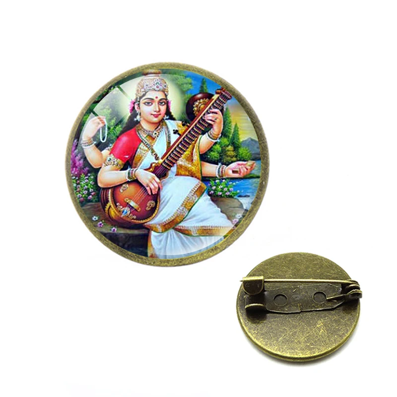 Индийская религия Броши Бог брама Шива ювелирные изделия Вишну стекло булавка с