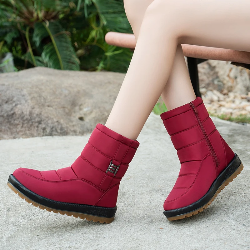 

Valstone 2021 Casual Women Snow Boots Winter Plush Comfort Flats Shoes Quality Slip Resistant Botas De Mujer Fashion All-match