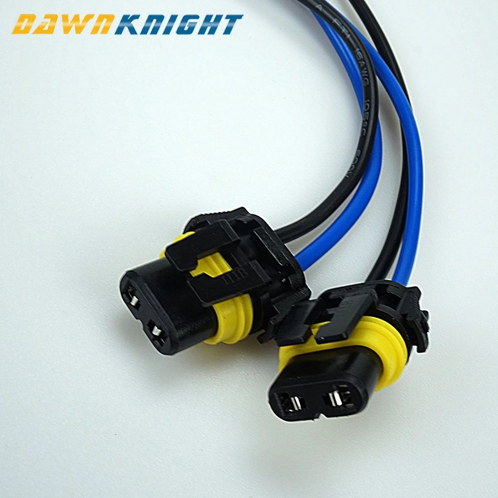 

2 шт. 9005 9006 автомобильная вилка для фар, разъем для противотуманных фар Hb3, розетка Hb4, антиоксидантный кабель диаметром 3,2 мм