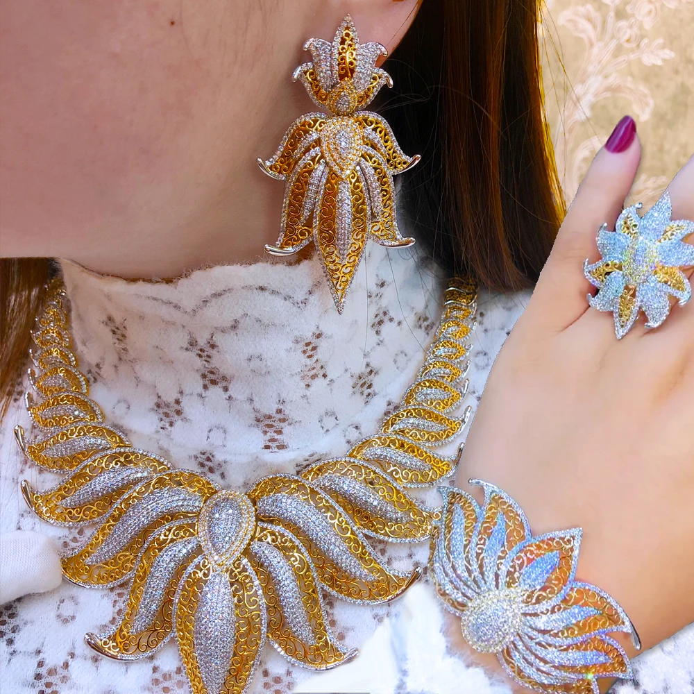 

Missvikki известный бренд 4 шт. Роскошные африканские бриллианты Свадебная вечеринка циркониевые кристаллы индийские Дубаи свадебные ювелирны...