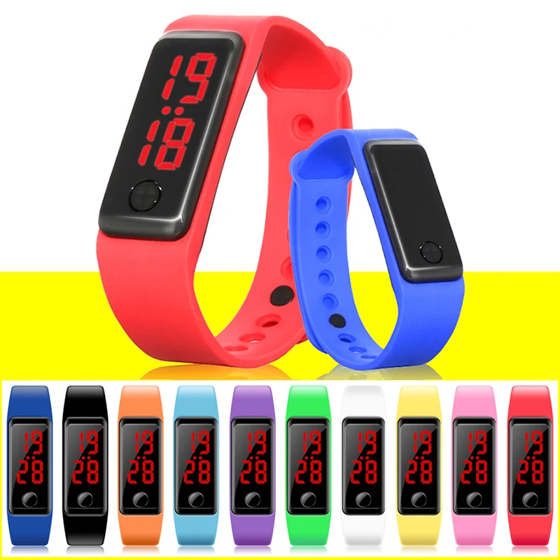 Светодиодные детские часы минималистичные светящиеся цифровые для девочек