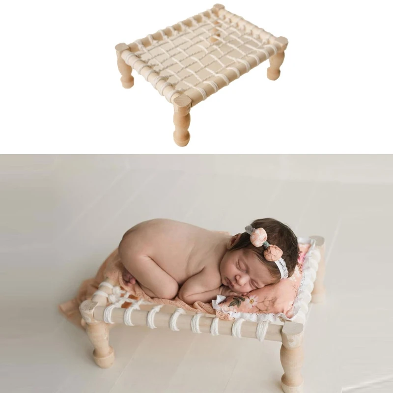

Fotografie Baby Props Vintage Woven Rattan Basket Newborn Photography Props Basket Baby Posing Sofa Bed Accessoire