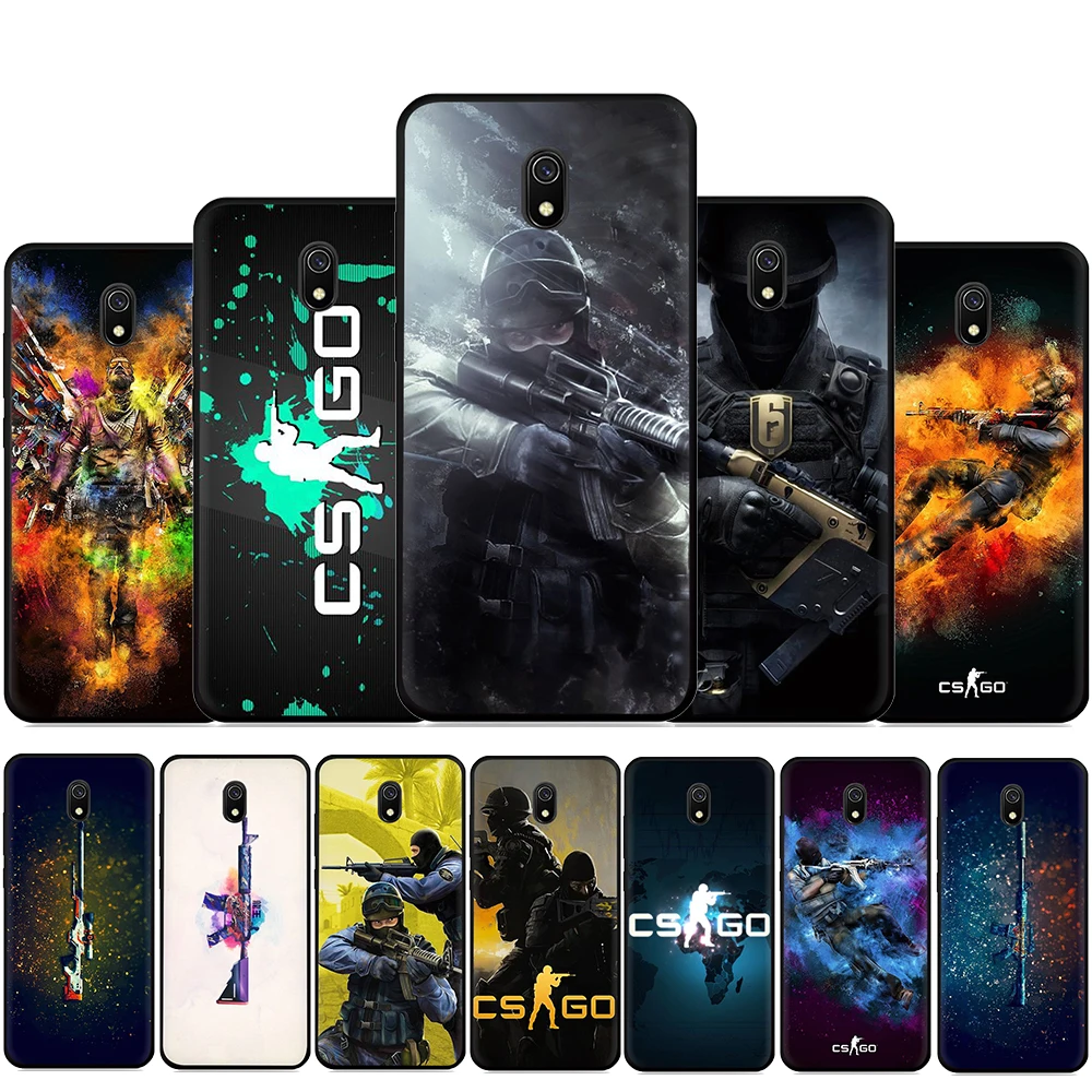 CS GO пистолет игра Силиконовый чехол для телефона Redmi 4A 4X 5 Plus 5A 6 6A 7 7A 8A S2 K20 Pro K30 Poco X2 |