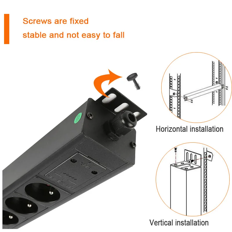 Блок распределения удлинителя PDU для шкафа 6AC французская розетка промышленный