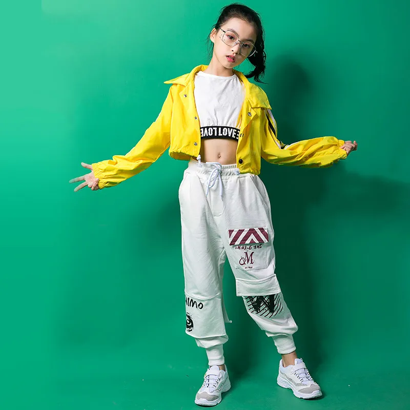 Одежда для бальных танцев Костюм в стиле хип-хоп девочек Свободная Детская