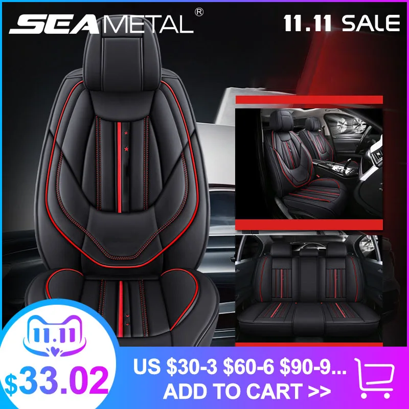 Чехлы для сиденья автомобиля из экокожи мягкая текстура водонепроницаемый