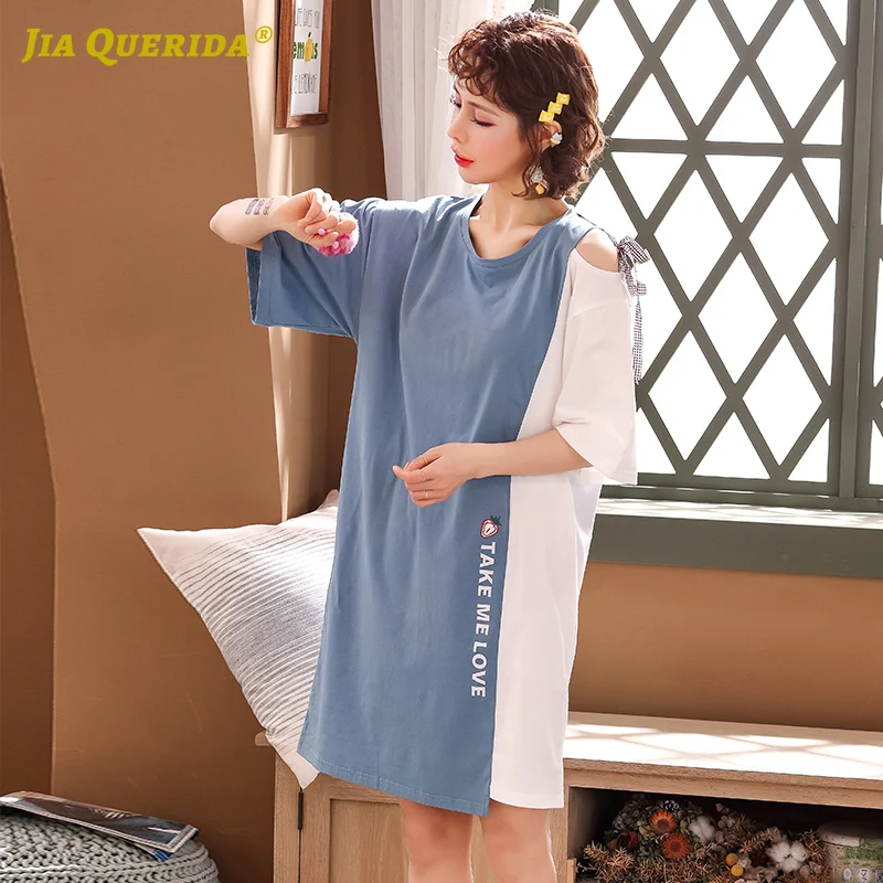 Ночное платье модное Стильное летнее женское ночная одежда в стиле пэтчворк для