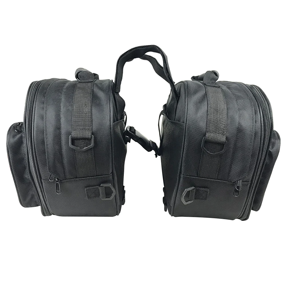 Universal Motorcycle Side Saddlebag Waterproof Luggage Tool Bag 2pcs Black |