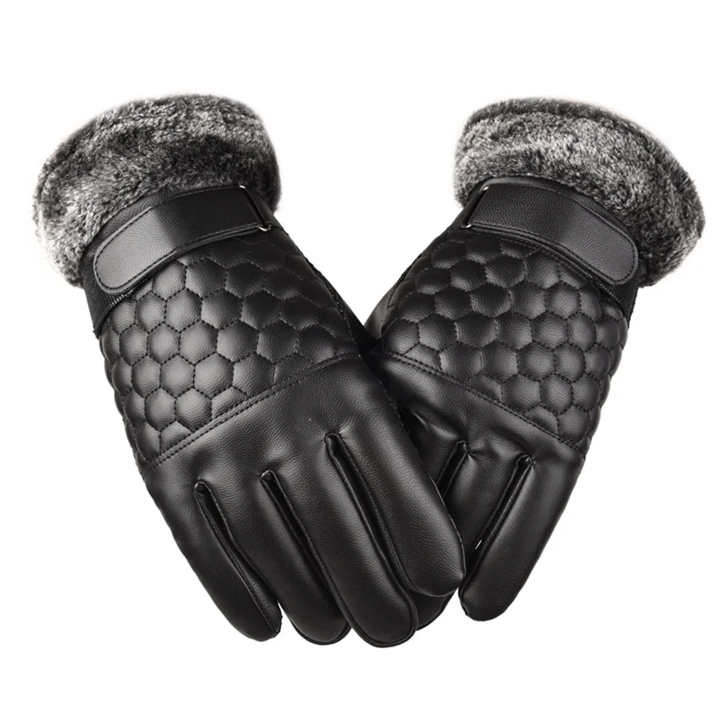

Suede Gloves Winter Fashion Point Men Driving Screen Finger Warm Windproof Keep Gloves