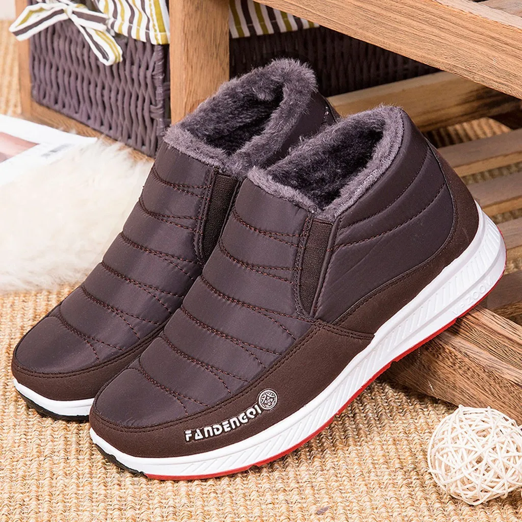 Мужские ботинки Зимняя обувь на платформе для мужчин Нескользящие зимние