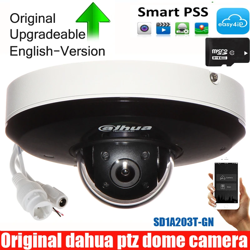 dahua английский DH-SD1A203T-GN поддержка IVS PoE IR15m IP66 2MP 3x Starlight IR сетевая камера PTZ SD1A203T-GN