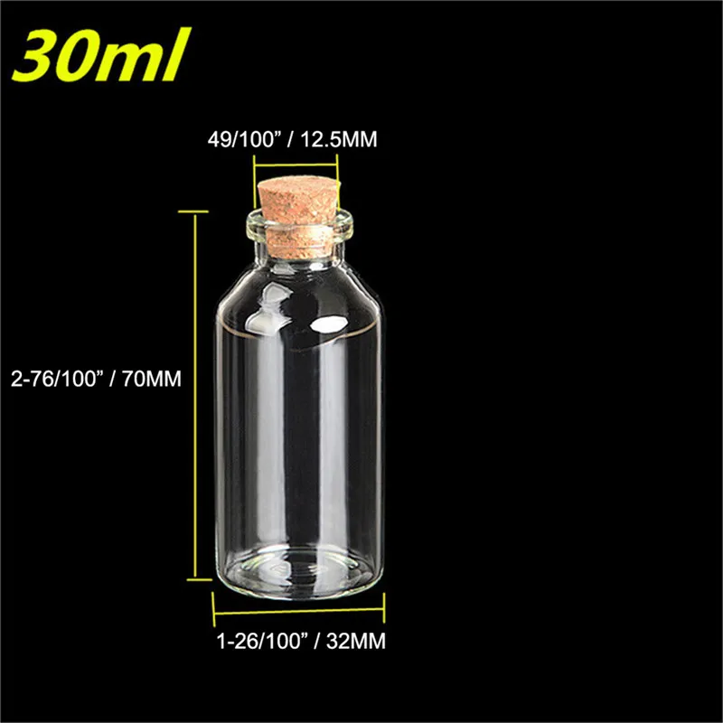 

Прозрачные стеклянные бутылочки Jarvials 24 шт