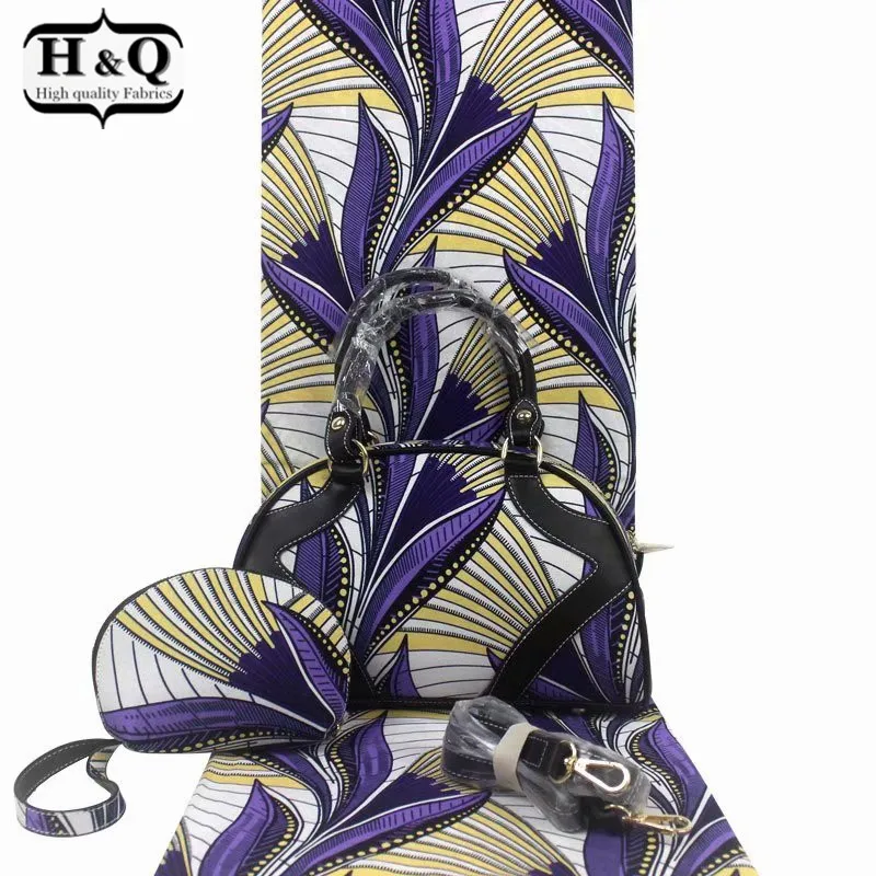 

H&Q popular purses and handbags fashion handbags 2021 woman bags african wax bag set ankara wax prints fabric H0128