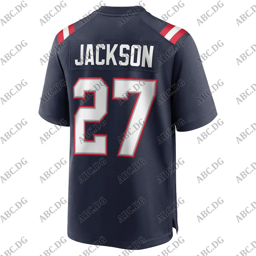 

Customized Stitch American Football Jersey Men Women Kid Youth New England J.C. Jackson Navy Game Jersey