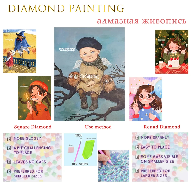 

Diamond Painting Cartoon Pretty Happy Little Girls 5D DIY Cross Stitch Rhinestones Square or Round Diamond Home Room Decoration