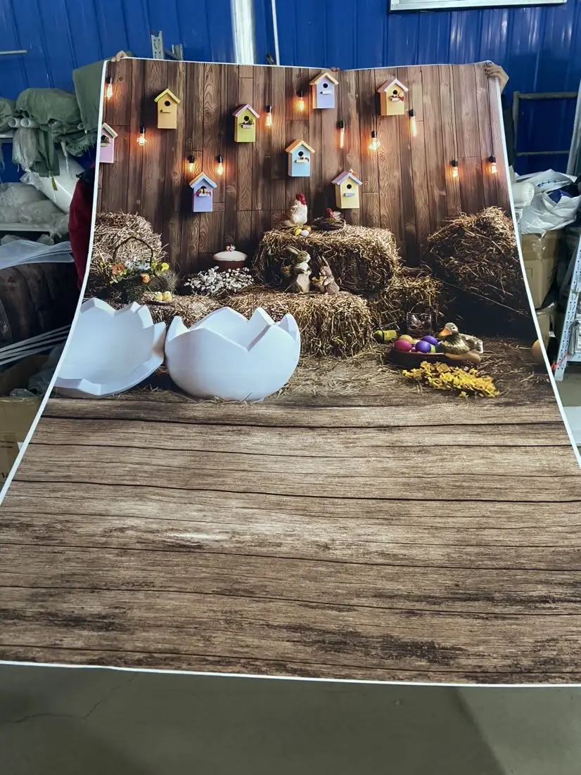 Виниловый фон для фотосъемки с пасхальными цветами весенними реквизит