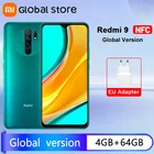 Глобальная версия смартфона Redmi 9 NFC 4 Гб 64 Гб Восьмиядерный медиаtek Helio G80 13 Мп задняя камера 5020 мАч Redmi9 Type-c 6,53