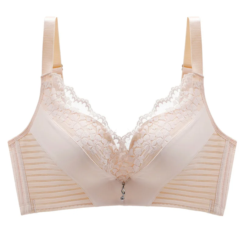 

Lace Wireless Women's Bra Push up New Adjustable Upper Thin Lower Thick Cup Sexy Underwear Factory Direct Sales