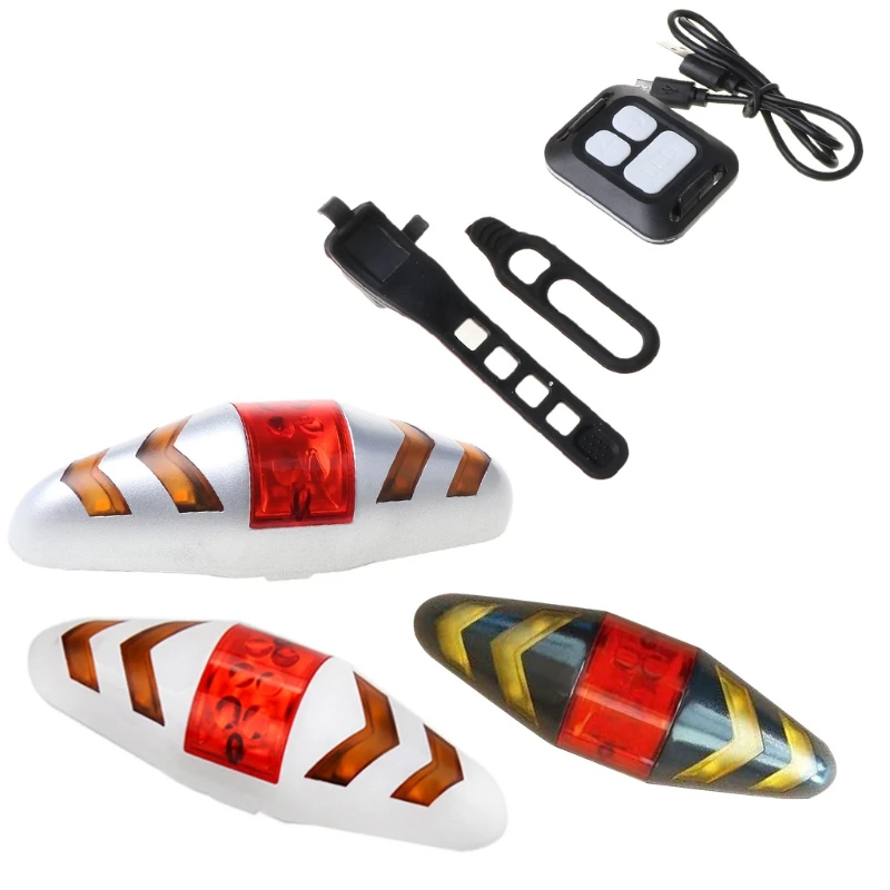 

USB Rechargeable Waterproof Bicycle Turn Signal Lamp Wireless Remote Control Mountain Bike Tail Light