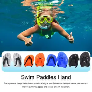 Swimming Paddles Hand Swim Training Paddles Glove with Straps Water Sports Swimming Training Accessories