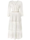 2022 модное дизайнерское весеннее Повседневное платье для женщин, белое элегантное женское платье с вышивкой, высокое качество, модные праздничные вечерние платья