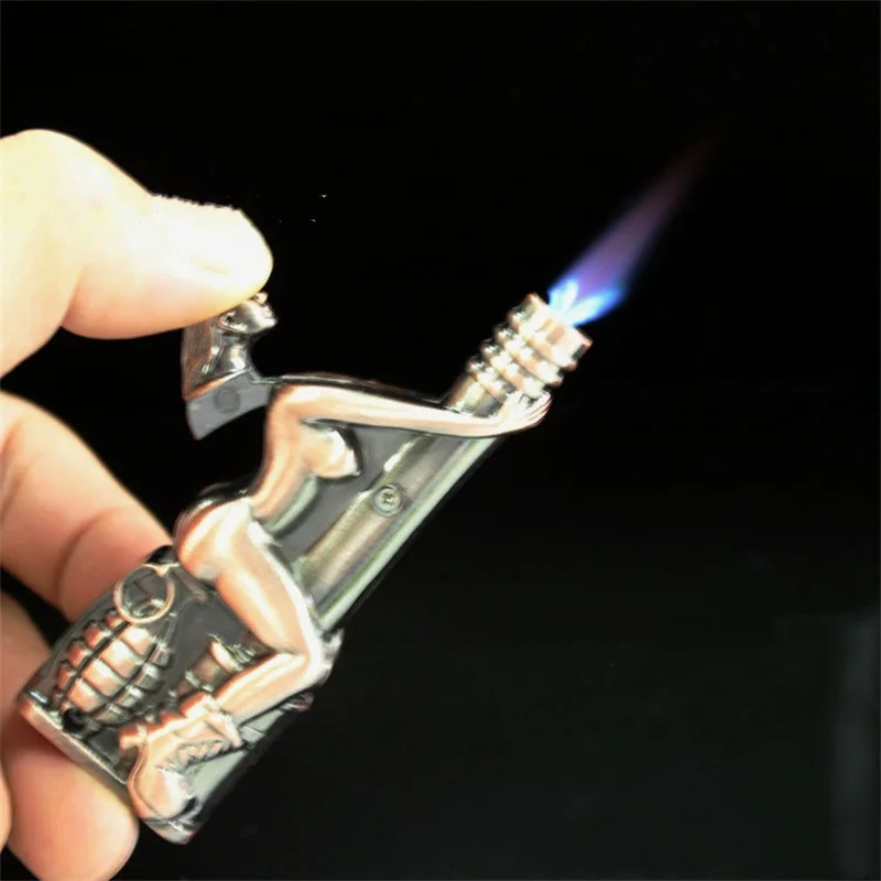 

Creative New Strange Personality Lighter Bronze Metal Inflatable Windproof Lighter Men's Smoking Cigar Gadgets Funny Gadget Gift