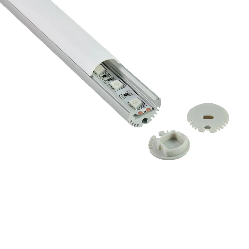 10 Sets/Lot Round Shape Anodized Silver LED aluminum profile AL6063 Aluminium led profile LED Channel profile for pendant lights