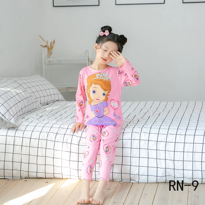 Новинка 2020 года Весенний детский пижамный комплект с длинными рукавами Детский