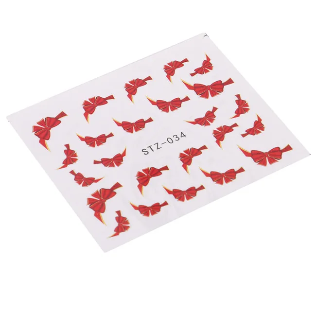 10 шт./упак. красный галстук-бабочка переводные наклейки для ногтей украшение