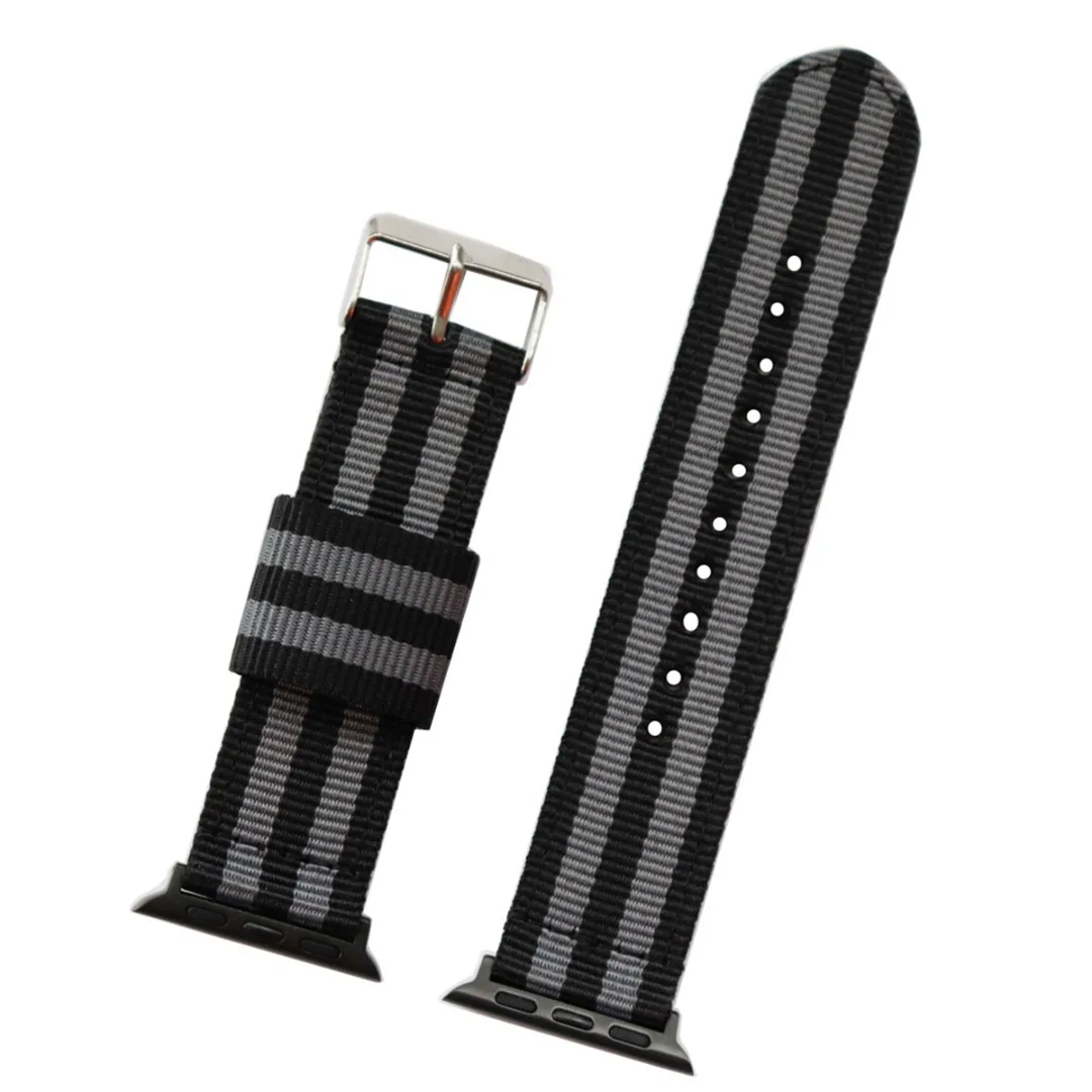 Для iWatch Радужный ремешок тканый нейлоновый петля ремень браслет сменный