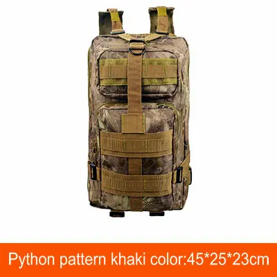 Военный тактический рюкзак для наружного использования Fjallraven Kanken тактическая сумка 600D Оксфорд военные рюкзаки большой походный рюкзак - Цвет: Python patten khaki