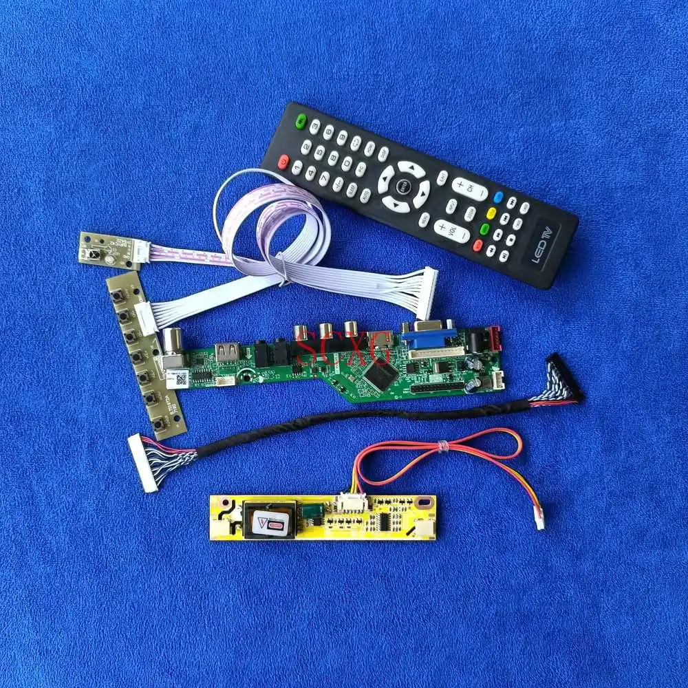 

1280*800 Fit B154EW03/B154EW07/M154EW01 2CCFL Signal Analog LCD screen drive board AV VGA USB HDMI-compatible DIY kit 30Pin LVDS